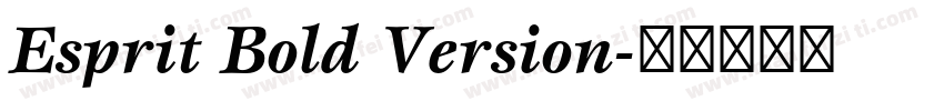 Esprit Bold Version字体转换